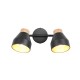- Valentin - Black & Matt Gold 2 Spotlights with Wooden Detail Trio-R81922032 - Valentin - Black & Matt Gold 2 Spotlights with Wooden Detail