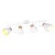 Trio-R81924031 - Valentin - White & Matt Gold 4 Spotlights with Wooden Detail