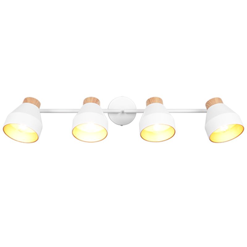 Trio-R81924031 - Valentin - White & Matt Gold 4 Spotlights with Wooden Detail