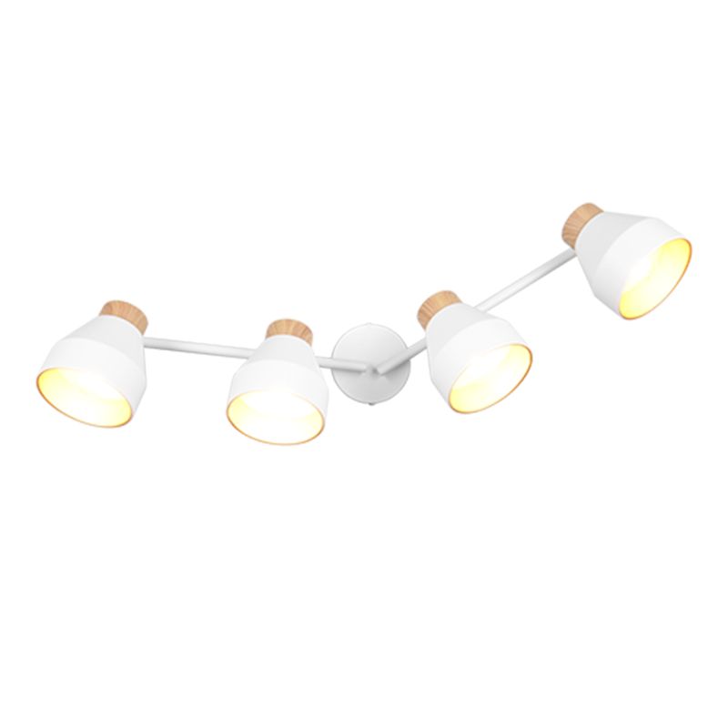 Trio-R81924031 - Valentin - White & Matt Gold 4 Spotlights with Wooden Detail
