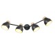 Trio-R81924032 - Valentin - Black & Matt Gold 4 Spotlights with Wooden Detail