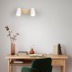 Trio-R81982031 - Pierre - Matt White & Wooden 2 Spotlights