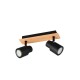 Trio-R81982032 - Pierre - Matt Black & Wooden 2 Spotlights