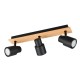 Trio-R81983032 - Pierre - Matt Black & Wooden 3 Spotlights