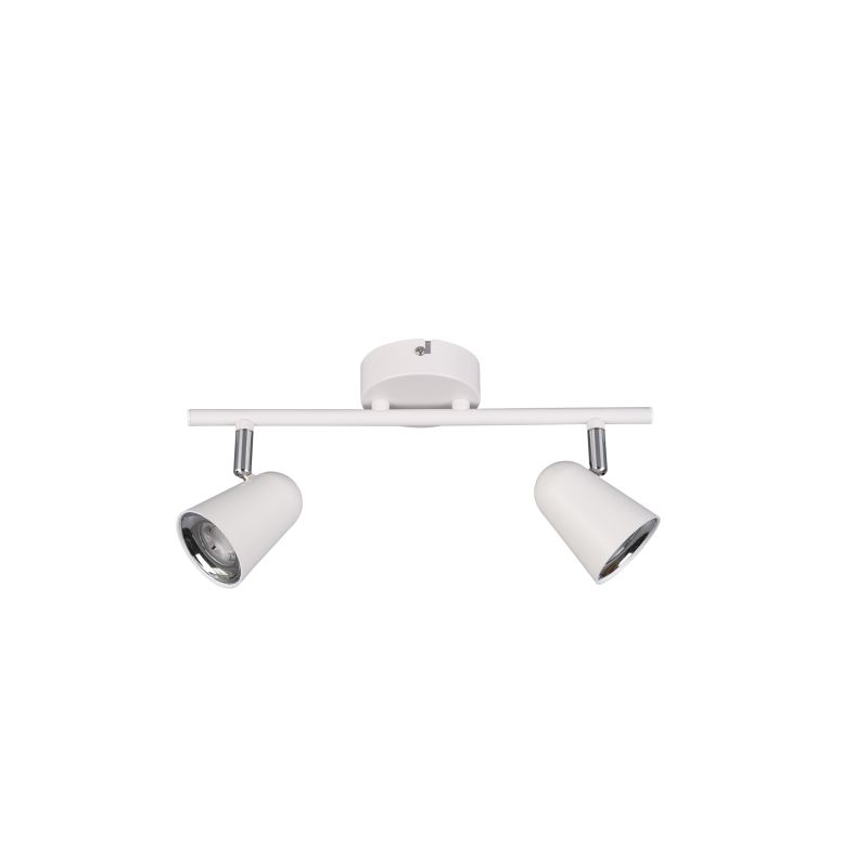 Trio-R82122131 - Toulouse - White & Silver LED 2 Spotlights