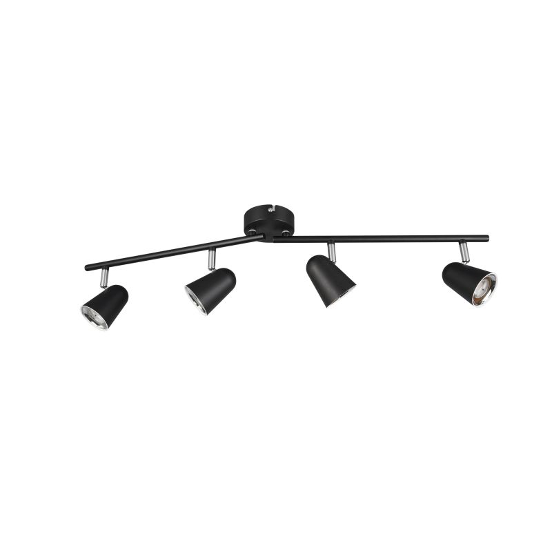 Trio-R82124132 - Toulouse - Black & Silver LED 4 Spotlights