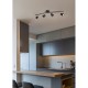 Trio-R82124132 - Toulouse - Black & Silver LED 4 Spotlights