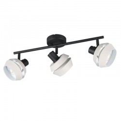 Isla - Matt Black 3 Spotlights with Warm Grey