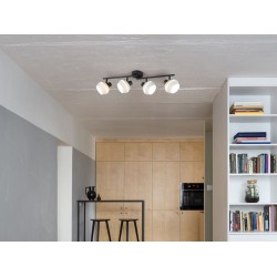 Isla - Matt Black 4 Spotlights with Warm Grey Isla - Matt Black 4 Spotlights with Warm Grey