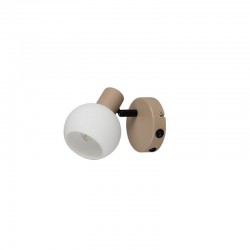 Boba - Warm Beige Spotlight with White Glass Boba - Warm Beige Spotlight with White Glass