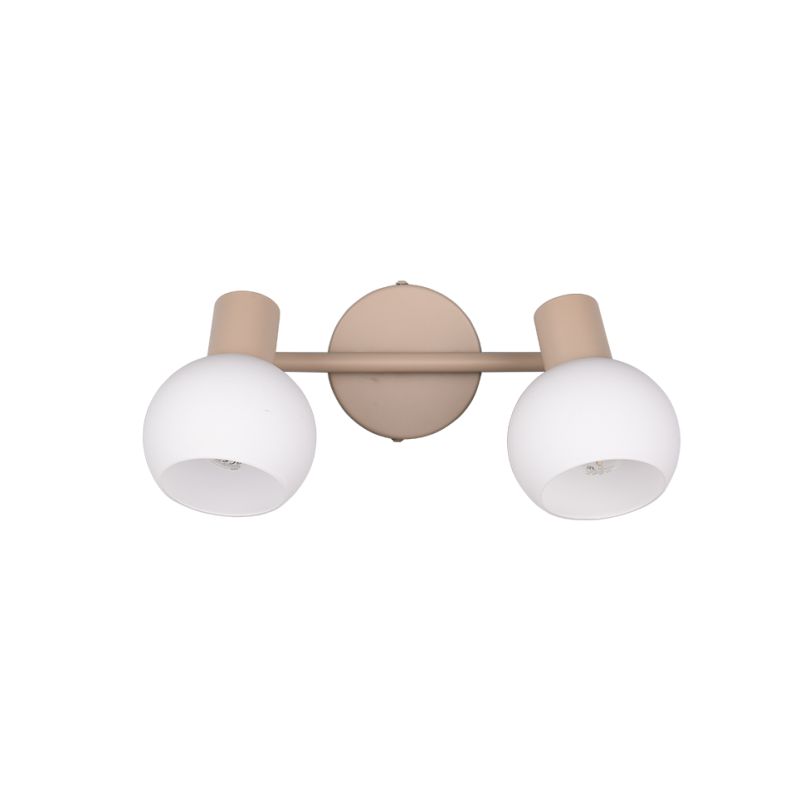 - Boba - Warm Beige 2 Spotlights with White Glass Trio-R86372043 - Boba - Warm Beige 2 Spotlights with White Glass