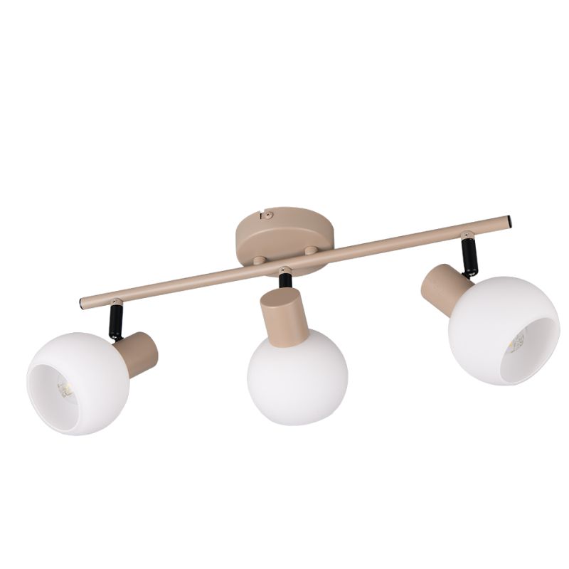 Trio-R86373043 - Boba - Warm Beige 3 Spotlights with White Glass