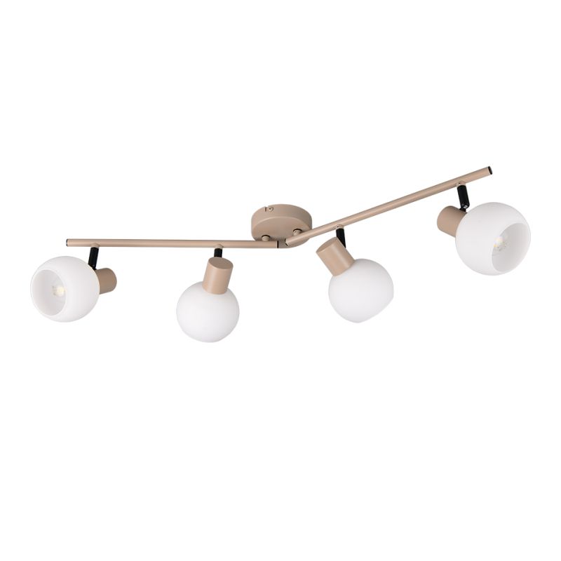 Trio-R86374043 - Boba - Warm Beige 4 Spotlights with White Glass