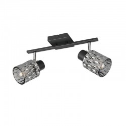 Jack - Matt Black 2 Spotlights with Mirrored Smoked Glass Jack - Matt Black 2 Spotlights with Mirrored Smoked Glass