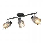 Jack - Matt Black 3 Spotlights with Mirrored Smoked Glass Jack - Matt Black 3 Spotlights with Mirrored Smoked Glass
