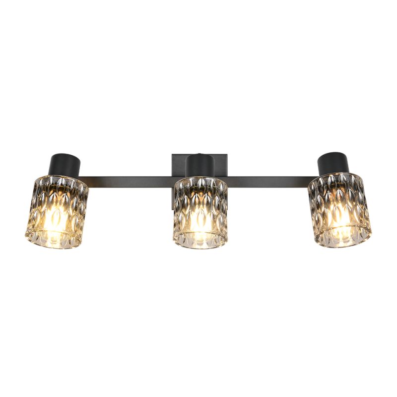 - Jack - Matt Black 3 Spotlights with Mirrored Smoked Glass Trio-R86423032 - Jack - Matt Black 3 Spotlights with Mirrored Smoked Glass