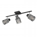 Jack - Matt Black 3 Spotlights with Mirrored Smoked Glass Jack - Matt Black 3 Spotlights with Mirrored Smoked Glass