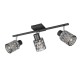 - Jack - Matt Black 3 Spotlights with Mirrored Smoked Glass Trio-R86423032 - Jack - Matt Black 3 Spotlights with Mirrored Smoked Glass
