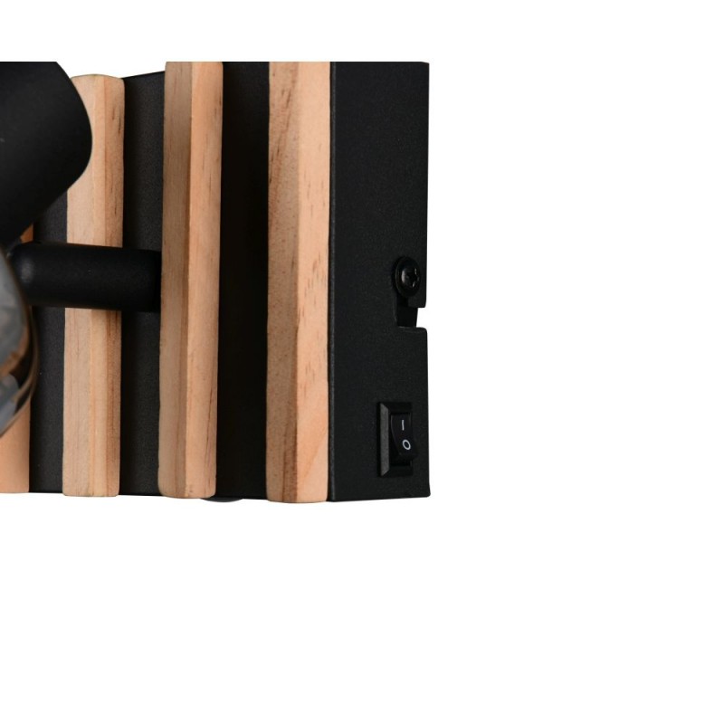 Trio-R86531732 - Travia - Wooden & Black Spotlight with Smoked Glass