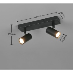 Taryn - Matt Black 2 Spotlights