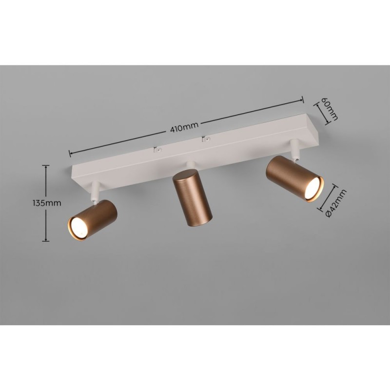 Trio-R86853065 - Taryn - Coffee & Grey 3 Spotlights