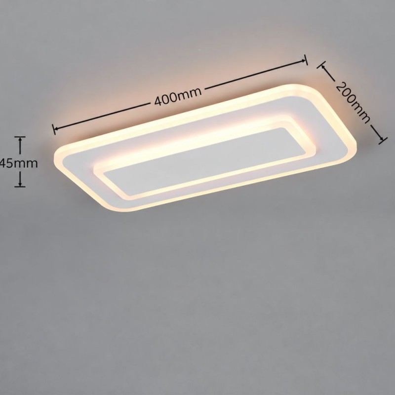 Trio-636714131 - Riva - White CCT Ceiling Light with Remote Control 14W