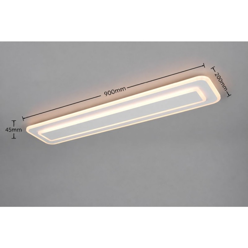Trio-636719131 - Riva - White CCT Ceiling Light with Remote Control 35W