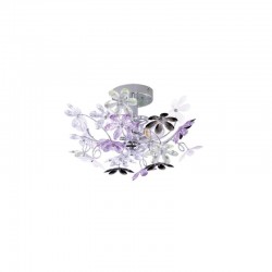 Flower - Chrome 2 Light Wall/Ceiling Lamp with Multicolour Flowers Flower - Chrome 2 Light Wall/Ceiling Lamp with Multicolour Flowers
