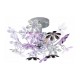 Trio-R20012017 - Flower - Chrome 2 Light Wall/Ceiling Lamp with Multicolour Flowers