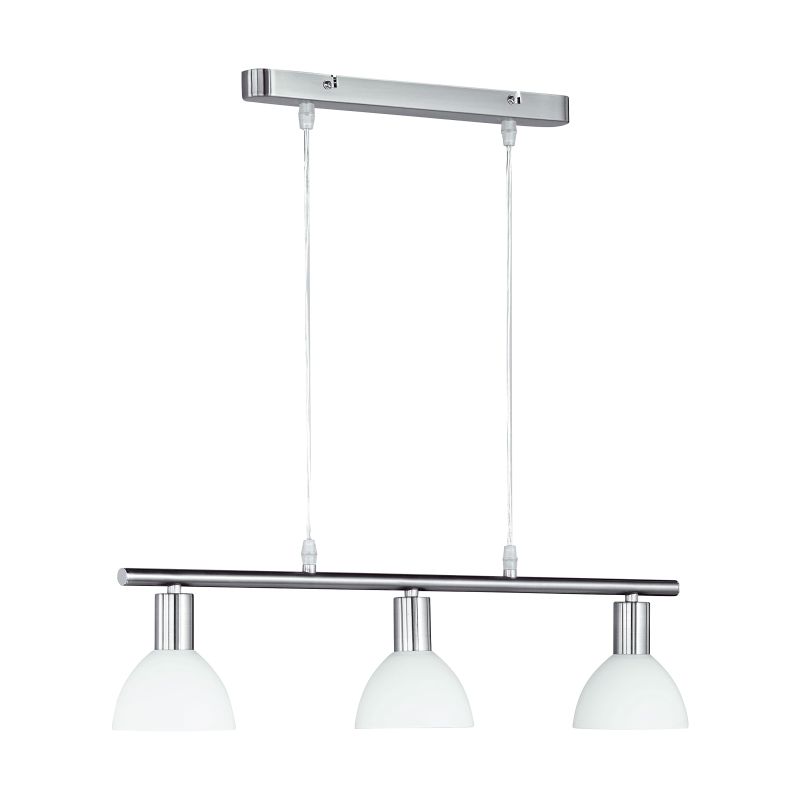 - Dallas - Matt Nickel 3 Light over Island Fitting with Opal Glass Trio-R335110307 - Dallas - Matt Nickel 3 Light over Island Fitting with Opal Glass