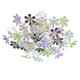 Trio-R60014017 - Flower - Chrome 4 Light Ceiling Lamp with Multicolour Flowers