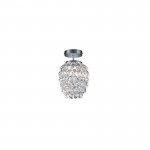 Petty - Chrome Ceiling Lamp with Clear Acrylic