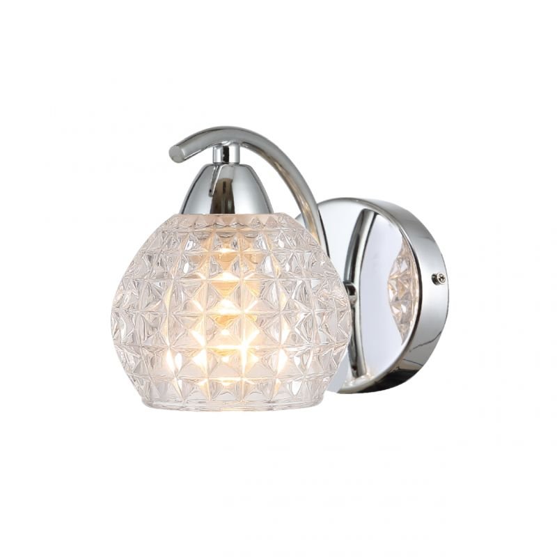 Wall Lights - Crocus - Decorative Clear Glass with Chrome Wall Lamp Prism-70072-052 - Crocus - Decorative Clear Glass with Chrome Wall Lamp