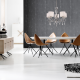 Ceiling Lights - Poppy - White Shades with Chrome 5 Light Centre Fitting Prism-70040-052 - Poppy - White Shades with Chrome 5 Light Centre Fitting