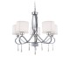Ceiling Lights - Poppy - White Shades with Chrome 5 Light Centre Fitting Prism-70040-052 - Poppy - White Shades with Chrome 5 Light Centre Fitting