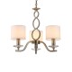 Ceiling Lights - Tulip - White Shades with Antique Brass 3 Light Centre Fitting Prism-70053-052 - Tulip - White Shades with Antique Brass 3 Light Centre Fitting