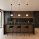Prism-P0528-01G-P7AC-IE01 - Monaco 3BK - Matt Black Pendant with Clear Glass Rods
