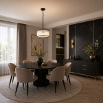 Monaco 4BK - Matt Black 5 Light Pendant with Clear Glass Rods