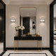 Prism-W0528-02B-P7AC-IE01 - Monaco WBK - Matt Black 2 Light Wall Lamp with Clear Glass Rods