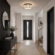 Prism-C0528-05G-P7AC-IE01 - Monte Carlo 1 - Matt Black 5 Light Flush with Clear Glass Rods & Diffuser