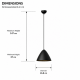 Prism-P0571-01E-P7P7-IE01 - Tokyo 1 - Matt Black Pendant ∅ 26.8 cm