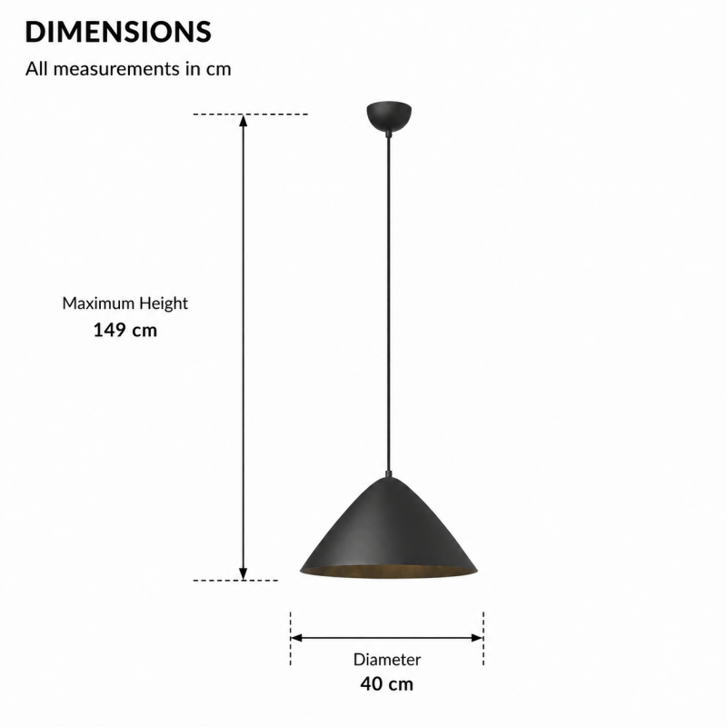 Prism-P0571-01G-P7P7-IE01 - Tokyo 2 - Matt Black Pendant ∅ 40 cm