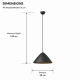 Prism-P0571-01G-P7P7-IE01 - Tokyo 2 - Matt Black Pendant ∅ 40 cm