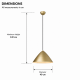 Prism-P0571-01G-V7V7-IE01 - Tokyo 4 - Painted Gold Pendant ∅ 40 cm
