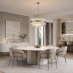Venice 1 - Antique Gold 12 Light Chandelier with Crystal