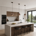 Zurich 1 - Matt Coffee Pendant with Ombre Copper Glass