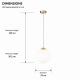 Prism-P0468-01F-0FAA-IE01 - Zurich 3 - Matt Gold Pendant with White Opal Glass