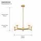 Prism-P0574-05M-2GAA-IE01 - Chicago 1 - Brushed Brass 5 Light Cente Fitting with White Opal Glass