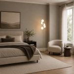 Chicago FL - Brushed Brass 5 Light Floor Lamp with White Opal Glass