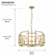 Prism-P0564-05E-V7V7-IE01 - Milan 1 - Painted Gold 5 Light Centre Fitting